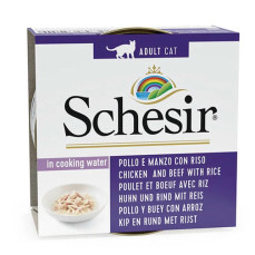 Schesir In Cooking Water - Tavuklu, Sığır Etli ve Pirinçli Yetişkin Kedi Konservesi 85gr