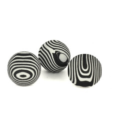 Flip Siyah Beyaz Kedi Oyun Topu 4cm (3'lü)