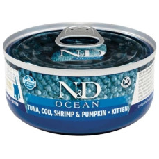 N&D Ocean - Kitten Ton, Karides ve Balkabaklı Yavru Kedi Konservesi 70 gr