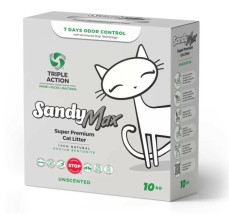Sandy Max Triple Action Aktif Karbonlu Bentonit Kedi Kumu 10lt