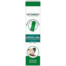 Vet's Best Aloe Vera ve Nane Özlü Köpek Diş Macunu 100 gr+ Silikon Parmak Diş Fırçası Hediye