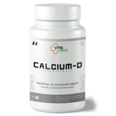 VitaCure Calcium-D Kedi ve Köpekler İçin Kalsiyum, D3 ve Fosfor Tableti 75 Adet