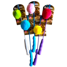 Raccoon Peluş Toplu Çıngıraklı Plastik Kedi Oltası