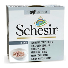 Schesir Jelly - Ton Balıklı ve Levrekli Yetişkin Kedi Konservesi 85gr