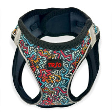 Luckypaw Air Mesh Harness Desenli Kedi-Köpek Göğüs Tasması Graffiti (4-7kg) [Small]