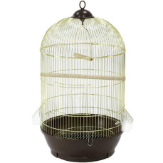 Dayang Pirinç Telli Silindir Kuş Kafesi 40x70 cm