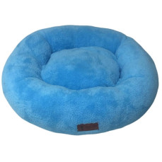 Mor Lama Simit Kedi - Köpek Yatağı [Medium] (Açık Mavi)