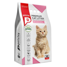 Petclay Bebek Pudralı Topaklanan Doğal Bentonit Kedi Kumu İnce Taneli 10lt