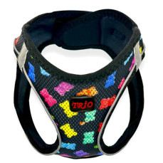 Luckypaw Air Mesh Harness Desenli Kedi-Köpek Göğüs Tasması Jelly Bean (1,5-3kg) [3XSmall]
