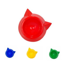 Mio Kulaklı Plastik Kedi Mama Kabı 1 Adet Rastgele Renk