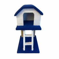 SB Pet Üç Katlı Merdivenli Kedi Evi Koyu Mavi