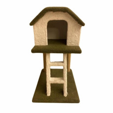 SB Pet Üç Katlı Merdivenli Kedi Evi Koyu Yeşil