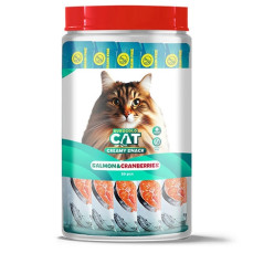 EuroGold Cat Sıvı Kedi Ödülü Somonlu ve Kızılcıklı 30x15Gr