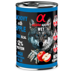 Alpha Spirit Hamsili (53) ve Kırmızı Elmalı Tahılsız Yetişkin Köpek Konservesi 400 gr