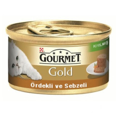 Gourmet Gold Kıyılmış Ördek-Havuç-Ispanak Kedi Konservesi 85GR