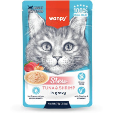 Wanpy Pouch Ton Balıklı&Karidesli Kedi Konservesi 70 gr