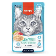 Wanpy Pouch Ton Balıklı&Tavuklu Kedi Konservesi 70 gr