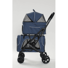 Tommy Çift Katlı Evcil Hayvan Arabası Mavi 66*50*98 Cm