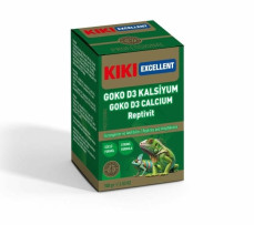 Kiki Excellent Sürüngen ve Amfibiler İçin Goko D3 kalsiyum Tozu 100 Gr