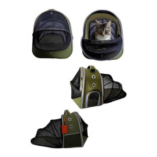 Lavista Paris Pro Kedi Köpek Fileli Taşıma Çantası Haki