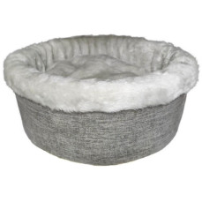 Lavista Kedi ve Küçük Irk Köpekler için Peluş Yatak Gri