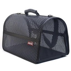Migno Voyager Fileli Kedi Köpek Taşıma Çantası Siyah (46x30x27 cm)