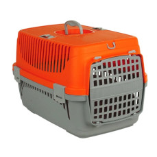 Plast Art Kedi Köpek Evcil Hayvan Taşıma Çantası Çok Fonksiyonlu Turuncu Gri (30x48x32cm)