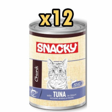 Snacky Chunk Ton Balıklı Yetişkin Kedi Konservesi 400 gr 12'li Paket
