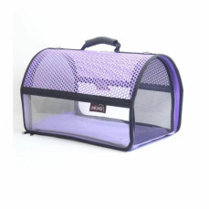 MİGNO FLYBAG Şeffaf Fileli Kedi Köpek Taşıma Çantası - Mor