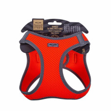 Doggie Havalı Dokuma Reflektör Serisi Küçük Irk Göğüs Tasması Turuncu S-32-38Cm