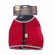 Cattie Havalı Dokuma Kedi Göğüs & Gezdirme Takımı Kırmızı 1,5X30-40Cm
