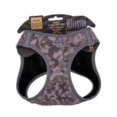 Doggie Havalı Dokuma Reflektör Serisi Küçük Irk Göğüs Tasması Kamuflaj M-38-44Cm