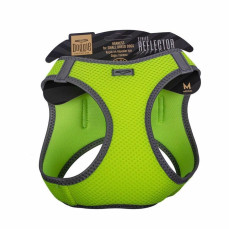 Doggie Havalı Dokuma Reflektör Serisi Küçük Irk Göğüs Tasması Sarı M-38-44Cm