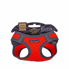Doggie Havalı Dokuma Reflektör Serisi Küçük Irk Göğüs Tasması Turuncu 3Xs-22-26Cm