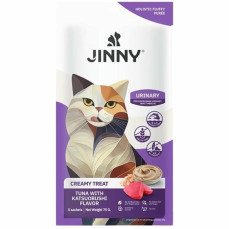 Jinny Creamy Ton Balıklı ve Tütsülenmiş Orkinos Balıklı Kedi Sıvı Ödül Maması 5x15 gr