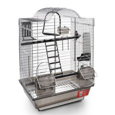 KIKI Excellent Çift Kapılı Çift Yemlikli Lale Krom Kafes 1210 (43x30x22cm)