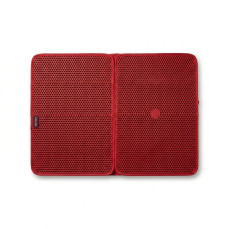 Teng İkili Elekli Kedi Kumu Paspası 60x 81 Cm (Kırmızı)