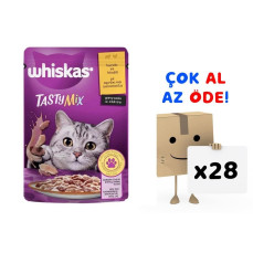 Whiskas Tasty Mix Kuzulu Hindili Kedi Maması 85 gr 28'li Paket