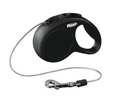 Flexi New Classic İpli Medium Otomatik Gezdirme 5 Mtr Siyah