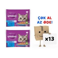 Whiskas Balık Favorileri Jöleli Kedi Yaş Maması 4x85 Gr 13'lü Paket