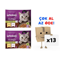 Whiskas Pure Delight Tavuk Dilimli Yaş Kedi Maması 4x85 Gr 13'lü Paket