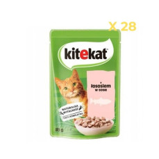 Kitekat Somon Etli Kedi Yaş Maması 85 Gr (Gravy) 28'li Paket