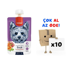 Wanpy Taze Ördekli&Havuçlu Köpek Et Ezmesi 90 gr 10'lu Paket