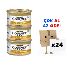 Gourmet Gold Hindi Etli Kıyılmış Kedi Konservesi 85 Gr 24'lü Paket
