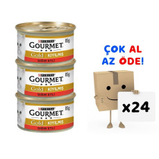 Gourmet Gold Sığır Etli Kıyılmış Kedi Konservesi 85 gr 24'lü Paket
