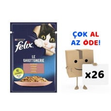 Felix Somonlu Yetişkin Kedi Konservesi 85gr 26'lı Paket