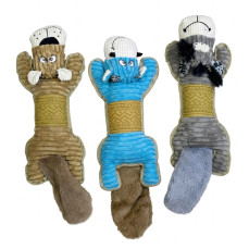 MerkoPets Hışırtılı & Sesli Çekiştirme Halatlı Peluş Köpek Oyuncağı 50x20cm (155gr)