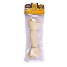 Delibon Deri El İşi Düğüm Doğal Kemik Köpek Ödülü Beyaz 36 Cm