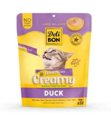 Delibon Creamy Ördekli Sıvı Kedi Ödül Maması 32x15gr