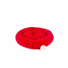 Petpretty Simit Yatak Peluş Kırmızı Yatak 55x55cm